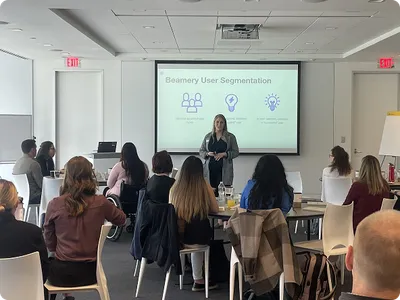 Image - Customer presenting at Beamery Customer Event